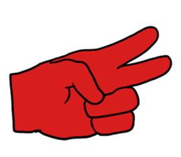 hand (red) handsign sticker #9635464