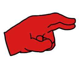 hand (red) handsign sticker #9635465
