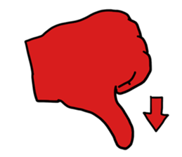 hand (red) handsign sticker #9635466