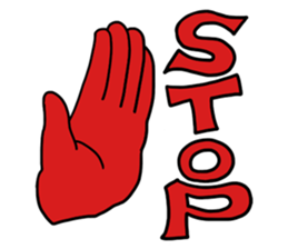 hand (red) handsign sticker #9635467