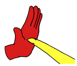hand (red) handsign sticker #9635470