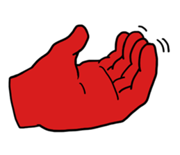 hand (red) handsign sticker #9635472