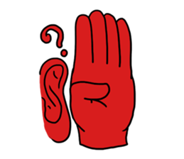 hand (red) handsign sticker #9635474