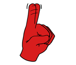 hand (red) handsign sticker #9635476