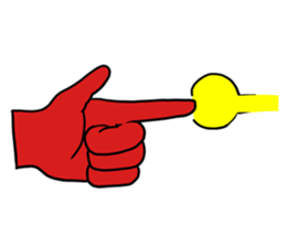 hand (red) handsign sticker #9635477