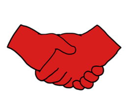 hand (red) handsign sticker #9635478