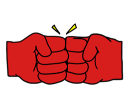 hand (red) handsign sticker #9635479