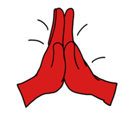 hand (red) handsign sticker #9635480