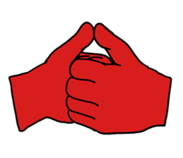 hand (red) handsign sticker #9635481