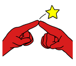 hand (red) handsign sticker #9635483