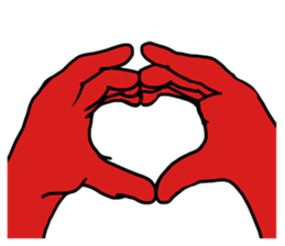 hand (red) handsign sticker #9635484