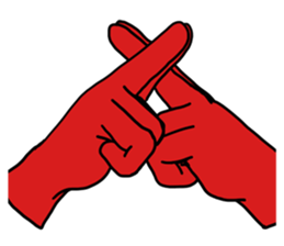 hand (red) handsign sticker #9635485