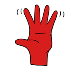 hand (red) handsign sticker #9635487