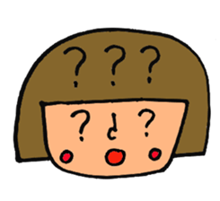 pretty girl with bobbed hair sticker #9635528