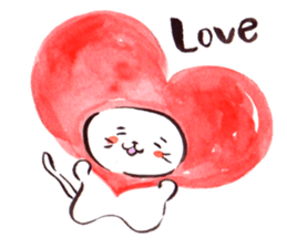 The paintbrush cat Mayu2 sticker #9635568