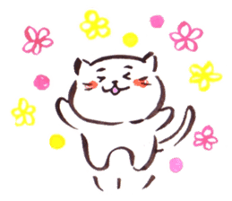 The paintbrush cat Mayu2 sticker #9635569