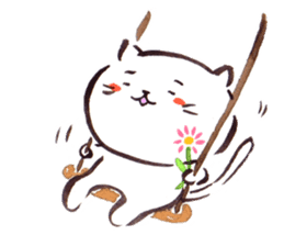 The paintbrush cat Mayu2 sticker #9635571
