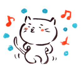 The paintbrush cat Mayu2 sticker #9635575