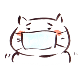 The paintbrush cat Mayu2 sticker #9635582