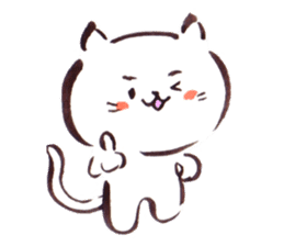 The paintbrush cat Mayu2 sticker #9635595