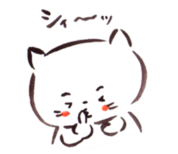 The paintbrush cat Mayu2 sticker #9635596