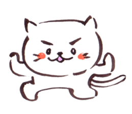 The paintbrush cat Mayu2 sticker #9635600