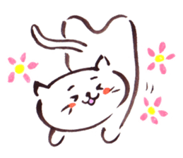 The paintbrush cat Mayu2 sticker #9635603