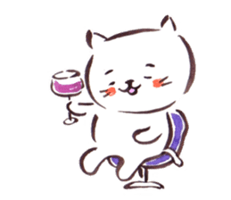 The paintbrush cat Mayu2 sticker #9635604