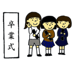 kimono girl and kimono dressing sticker sticker #9636580