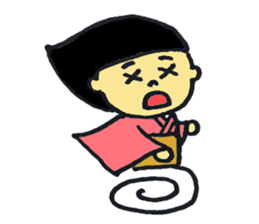 kimono girl and kimono dressing sticker sticker #9636587