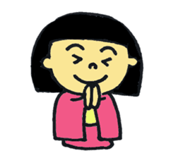 kimono girl and kimono dressing sticker sticker #9636589