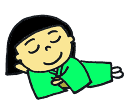 kimono girl and kimono dressing sticker sticker #9636590
