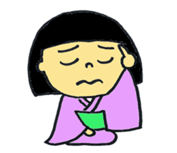 kimono girl and kimono dressing sticker sticker #9636598