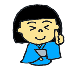 kimono girl and kimono dressing sticker sticker #9636599