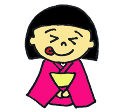 kimono girl and kimono dressing sticker sticker #9636601