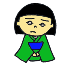 kimono girl and kimono dressing sticker sticker #9636602