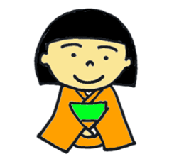 kimono girl and kimono dressing sticker sticker #9636605