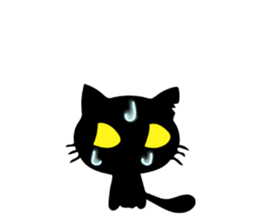 Very black cat 3 sticker #9637651