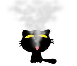Very black cat 3 sticker #9637652