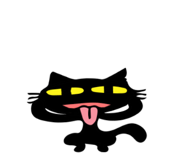Very black cat 3 sticker #9637682