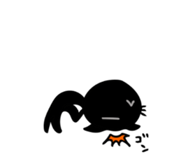 Very black cat 3 sticker #9637685