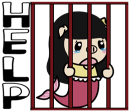Fisherman Ponda and Little Permaid Piga sticker #9638634
