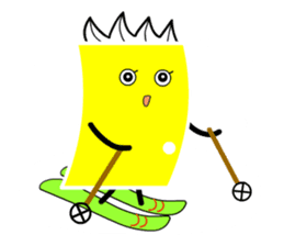 Funky Yellow Cardman sticker #9640347