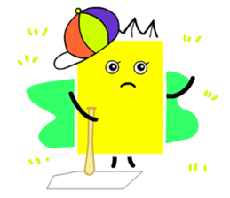 Funky Yellow Cardman sticker #9640350