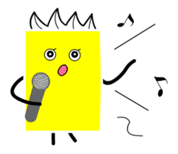 Funky Yellow Cardman sticker #9640353