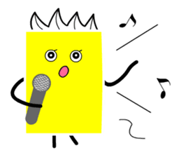 Funky Yellow Cardman sticker #9640353