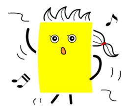 Funky Yellow Cardman sticker #9640354