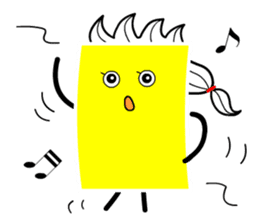 Funky Yellow Cardman sticker #9640354