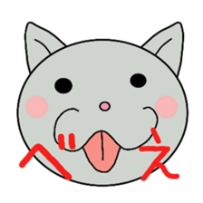 Big cat face sticker #9640411