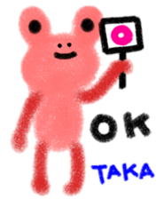 "taka-chan" only name stamp sticker #9641686